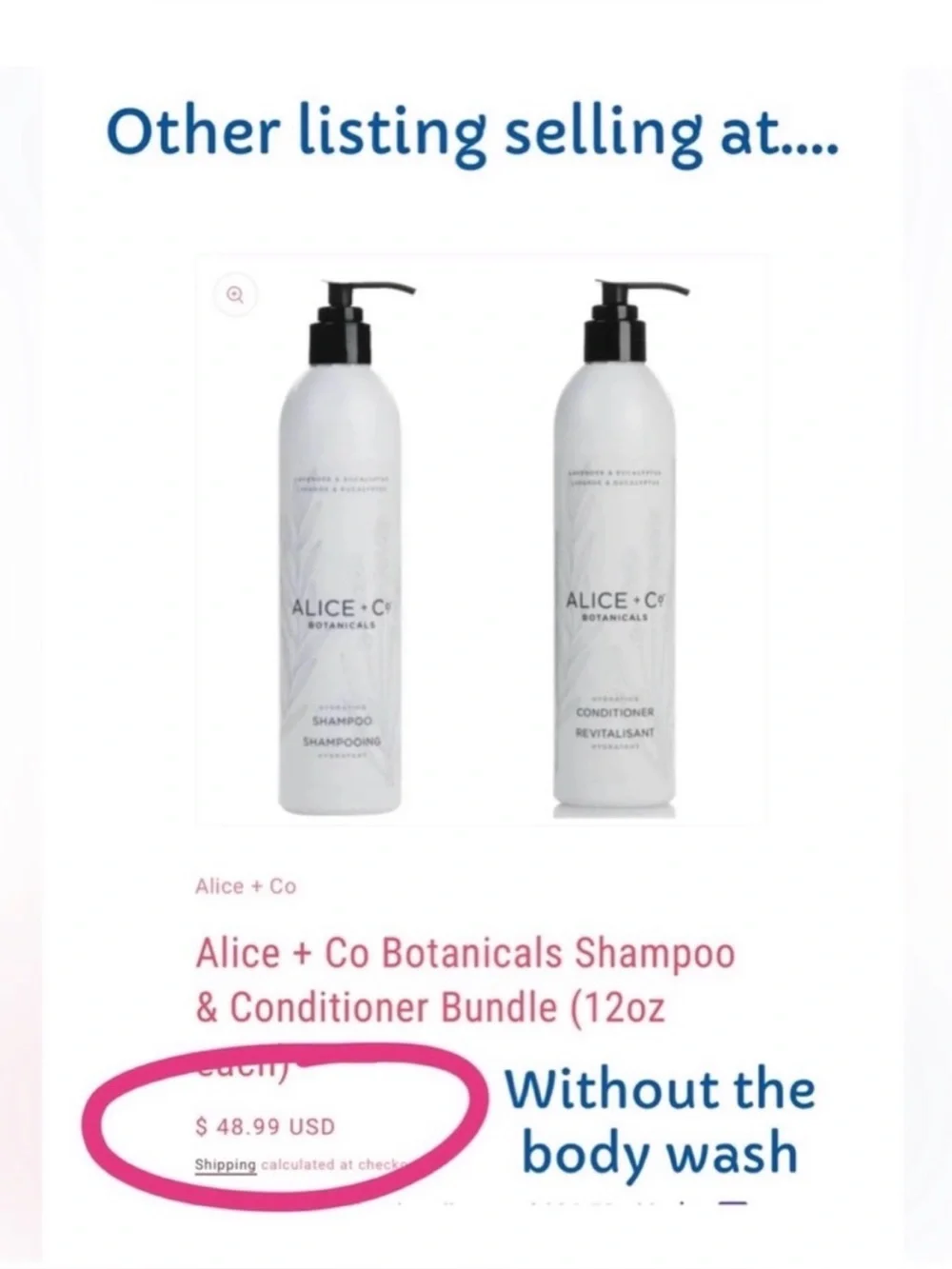 SHAMPOO & CONDITIONER ALICE & Co. LAVENDER & EUCALYPTUS - 12 fl.oz